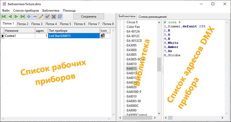 Названия полей библиотекаря